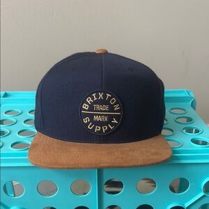 Brixton Blue and Tan Snapback Hat
